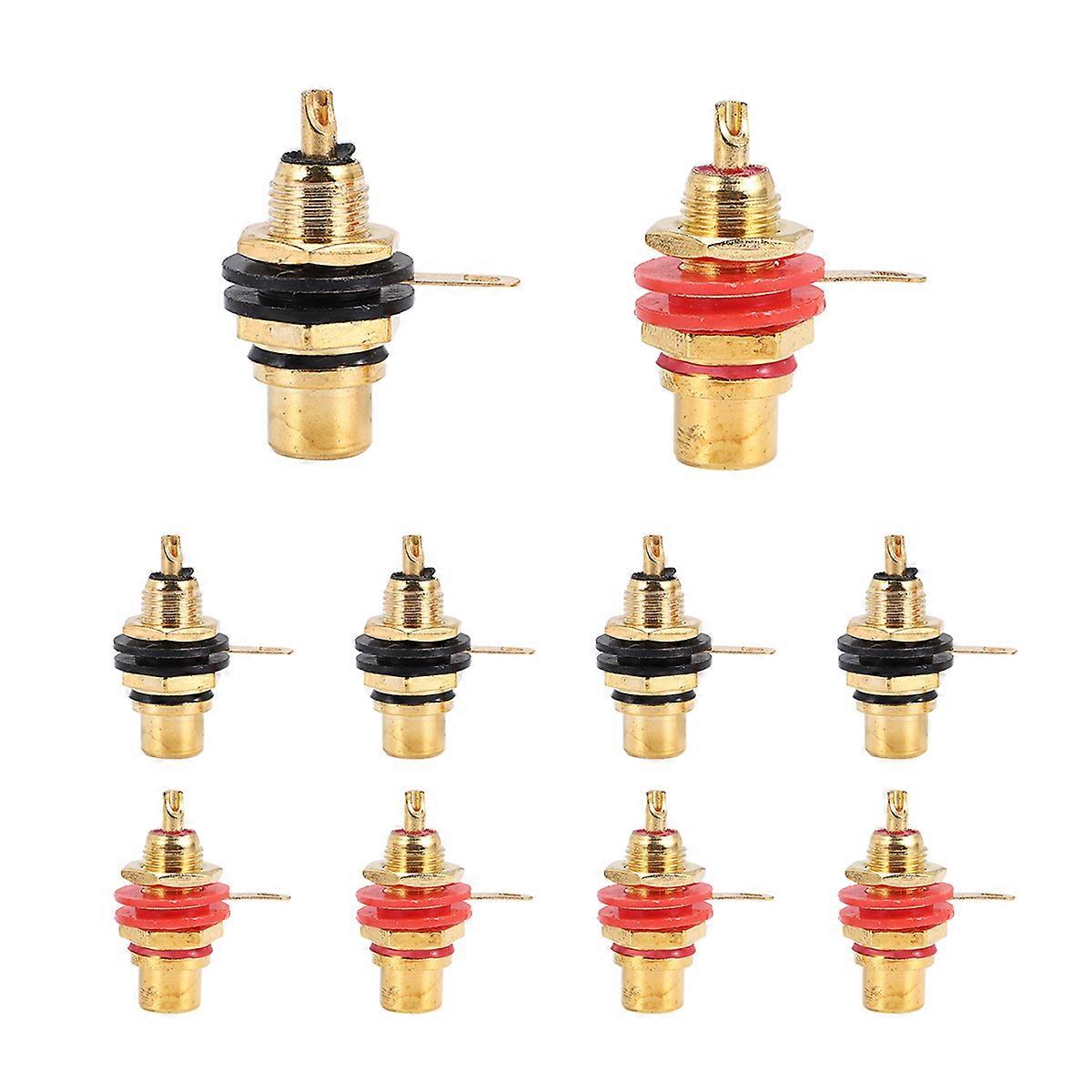 10 τεμάχια/παρτίδα Σύνδεσμος Επιχρυσωμένος Θηλυκός Υποδοχή Jack Συγκόλλησης