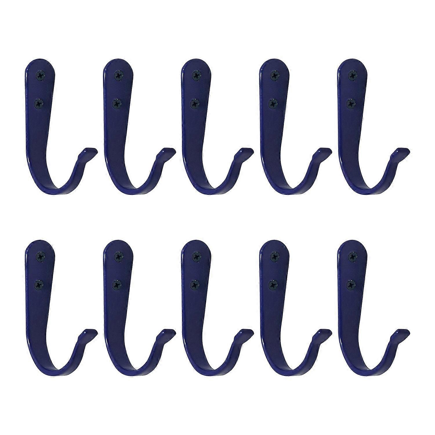 10Pcs Metal Wall Hooks Easy Installation Small Strong Coat Towel Hooks with Nails Multifunctional