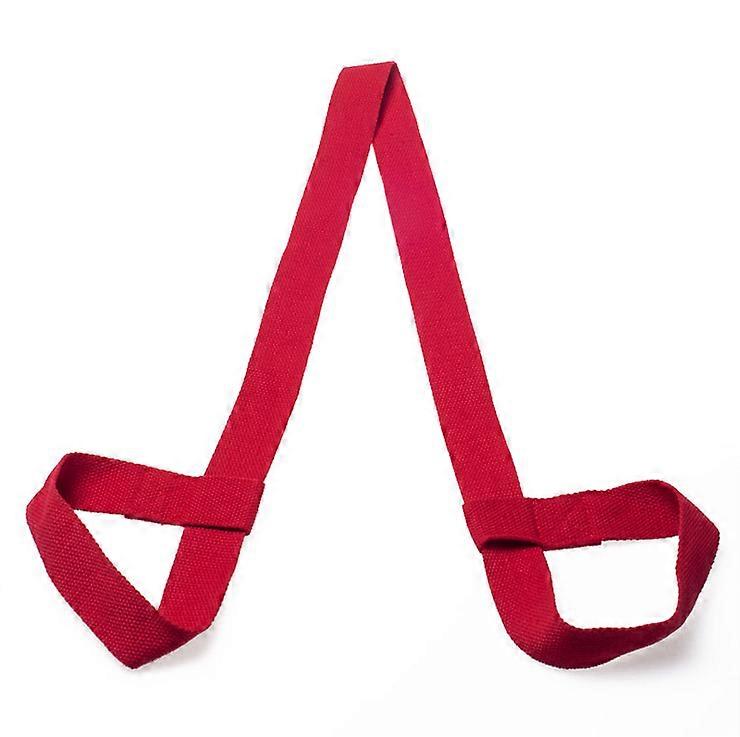 Strap Adjustable Elastic Cotton Stretching Band Exercise Mat Carrying Sling for Large Mats Bright Red