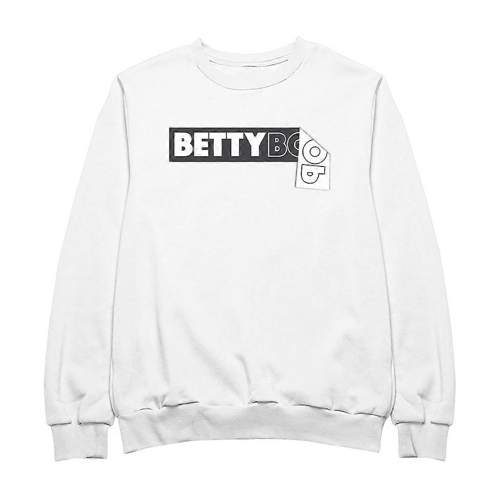 Betty Boop Black and White Name Strip Women's Sweatshirt
