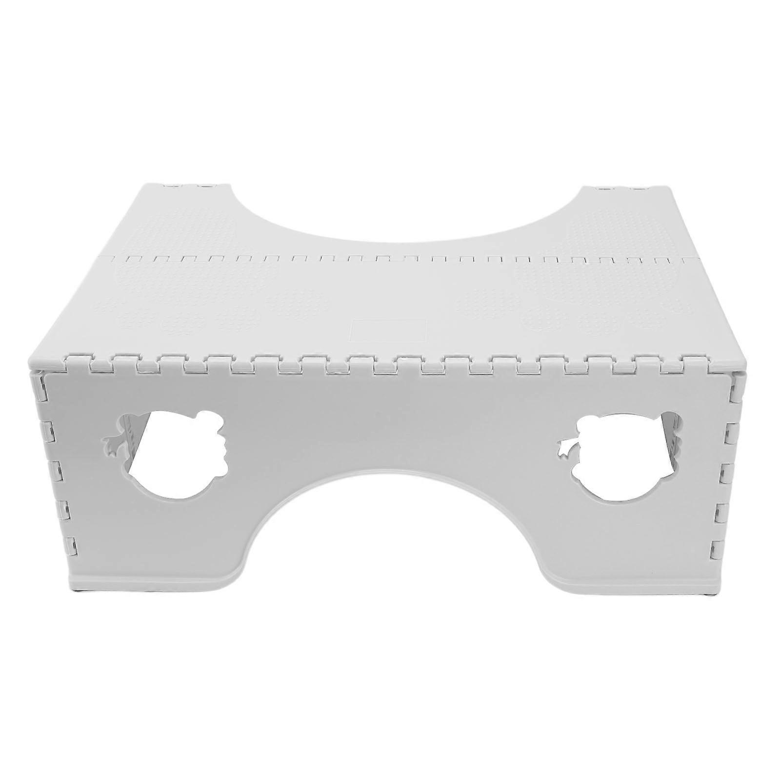 שרפרף סיר אסלה מתקפל למבוגרים שרפרף רגליים נייד כריעה קקי שרפרף אמבטיה נגד החלקה סיוע באסלה שרפרף מדרגה משענת רגליים רחבה אפור בהיר