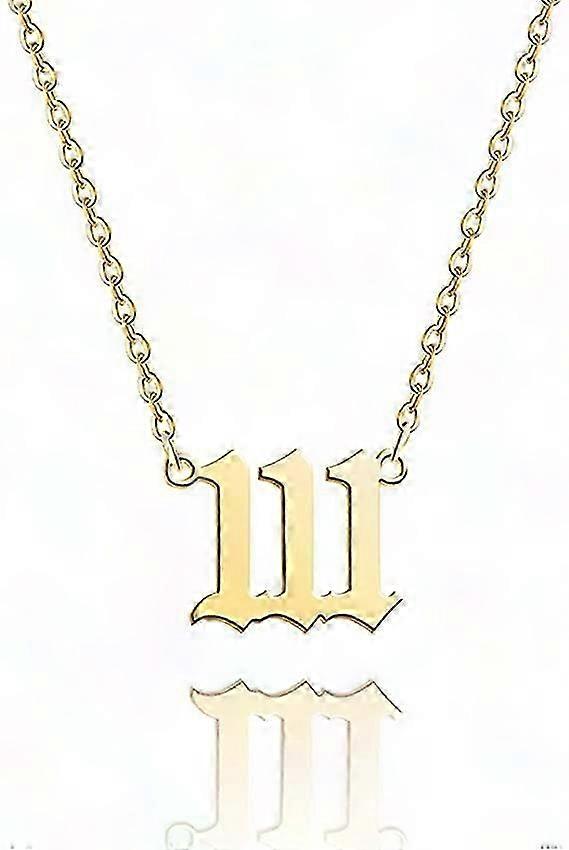 Argent/Or Numérologie en acier inoxydable Ange Numéro Bijoux avec Design Symbolique