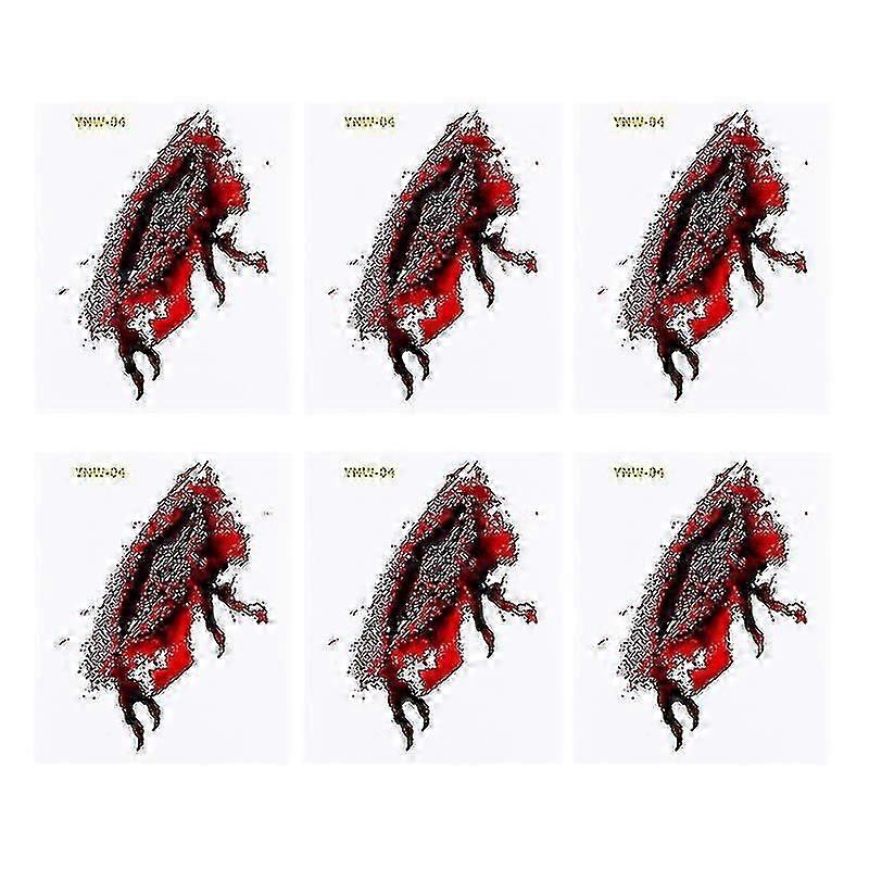 6 قطع هالوين ملصق لزينة هالوين