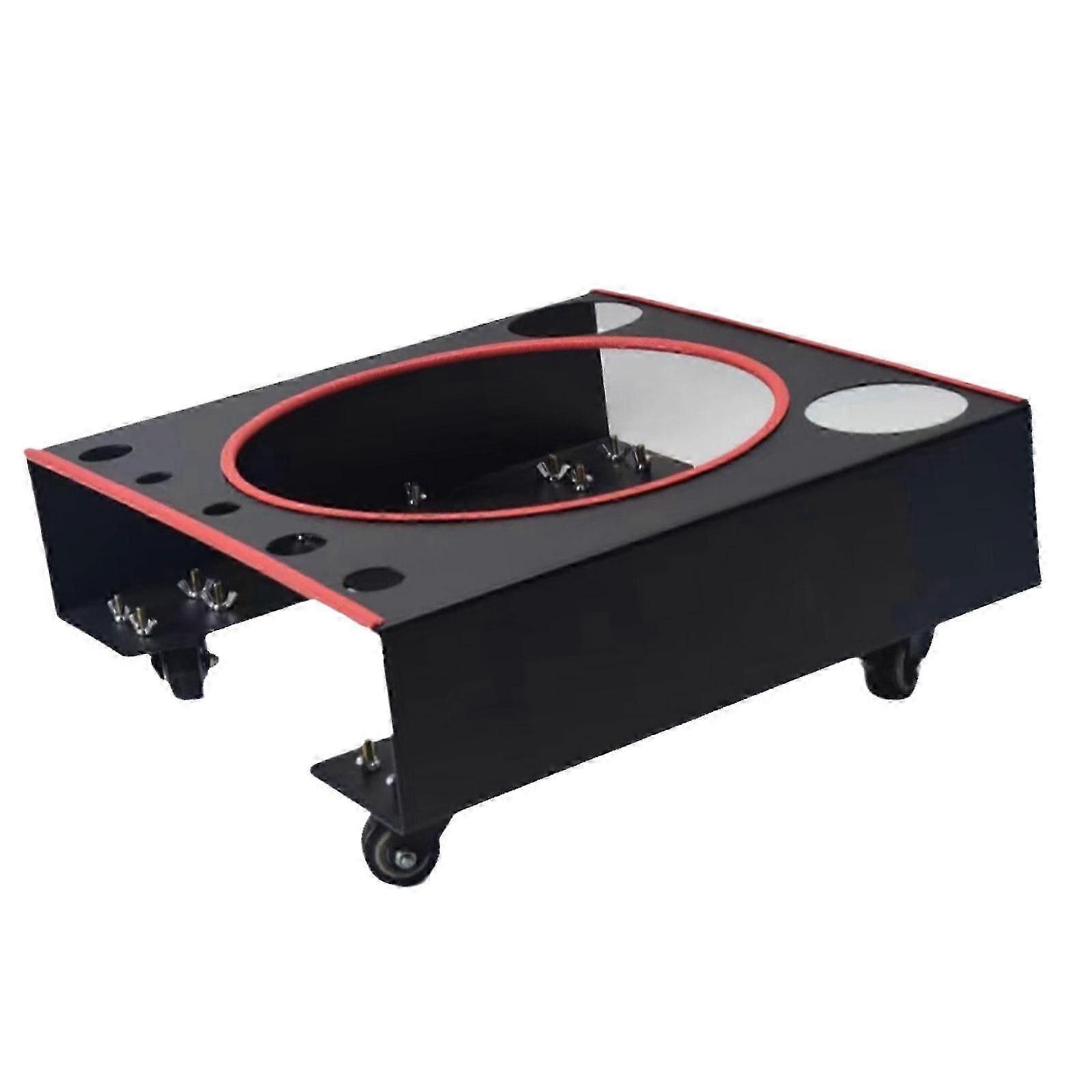 Rolling Bucket Dolly with 4 Wheels for Building Workers, Cleaners Black