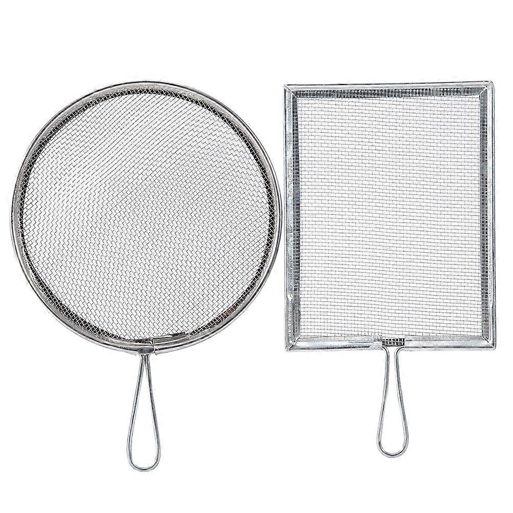2 Pcs Filtration Net Glaze Ceramic Filtering Tool Stainless Steel Mud Mesh Strainer Pottery Too