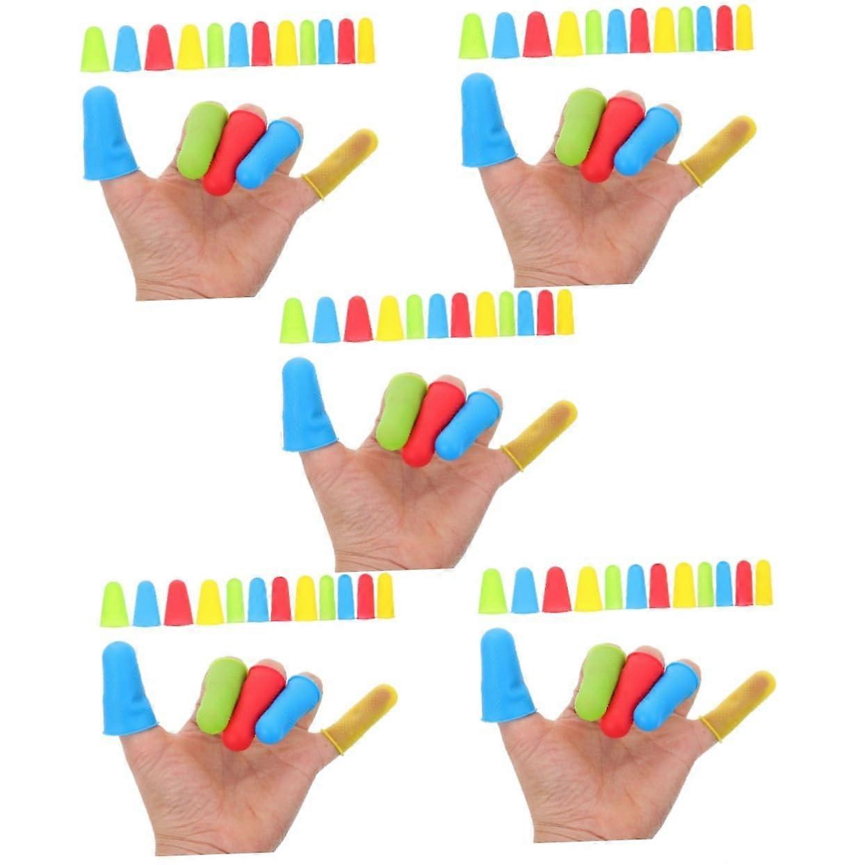 Reusable Silicone Finger Protectors 5 Sets 12 Pieces Non-Slip Anti-Resistance for Office Work and Home Use