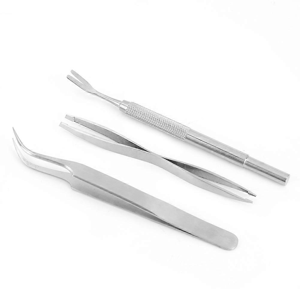 Set di pinzette per zecche in acciaio inossidabile, 14 cm e 10 cm, argento