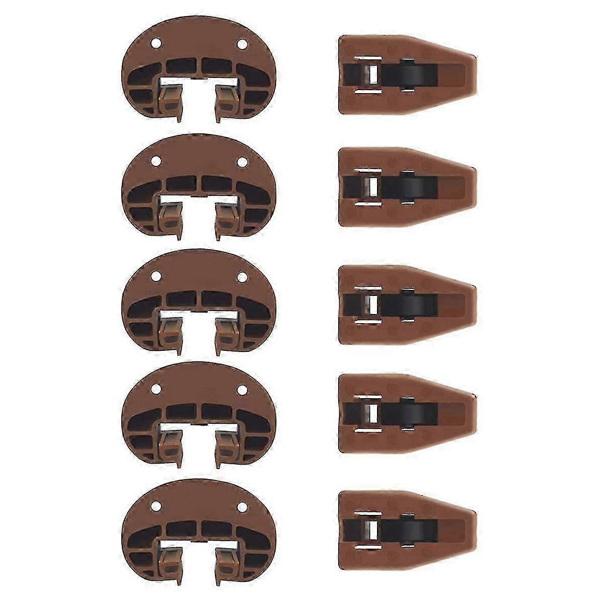 FFY Drawer Slides Guides Plastic 5pairs With Roller Undermount Drawer Slides Stopper For Dresser Drawer