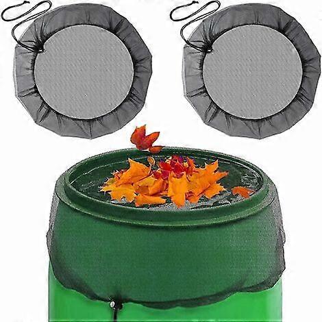 Rain Barrel Net 2Pcs Adjustable Rain Barrel Protection Mesh Rain Barrel Covers with Adjustable Drawstring Suitable for Outdoor Use