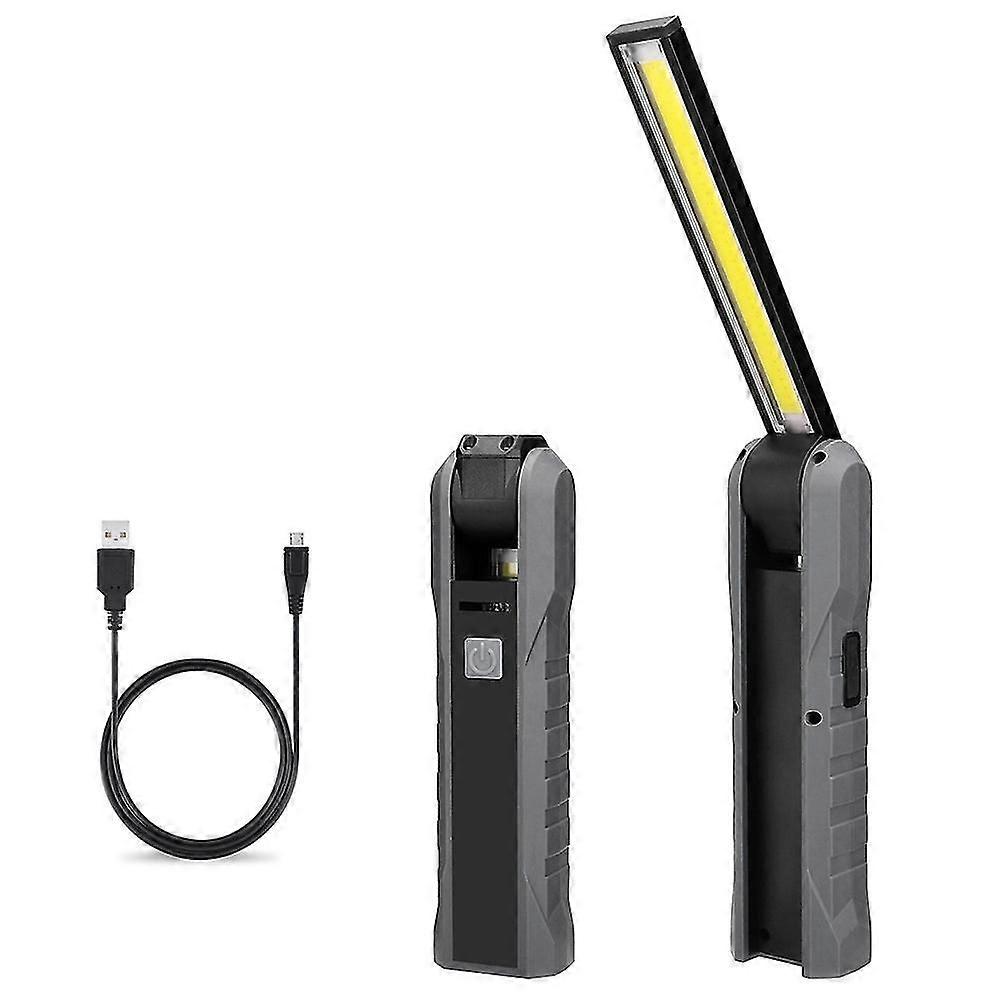 2 Pcs Work Light Rechargeable, Super Bright Inspection Lamp, Portable Torch With Magnetic Base And H