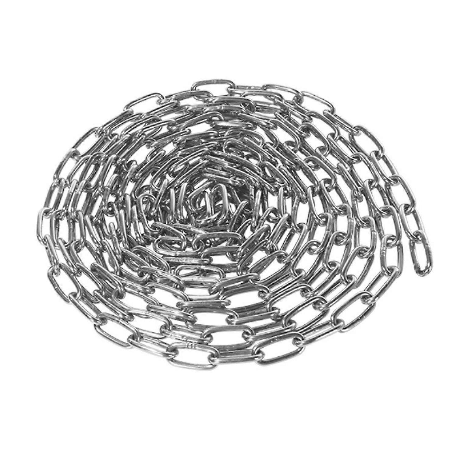 6M 304 stainless steel chain, strong and durable, with steel welded links, suitable for fences, dog walking and chains, clothes drying chains, maximum