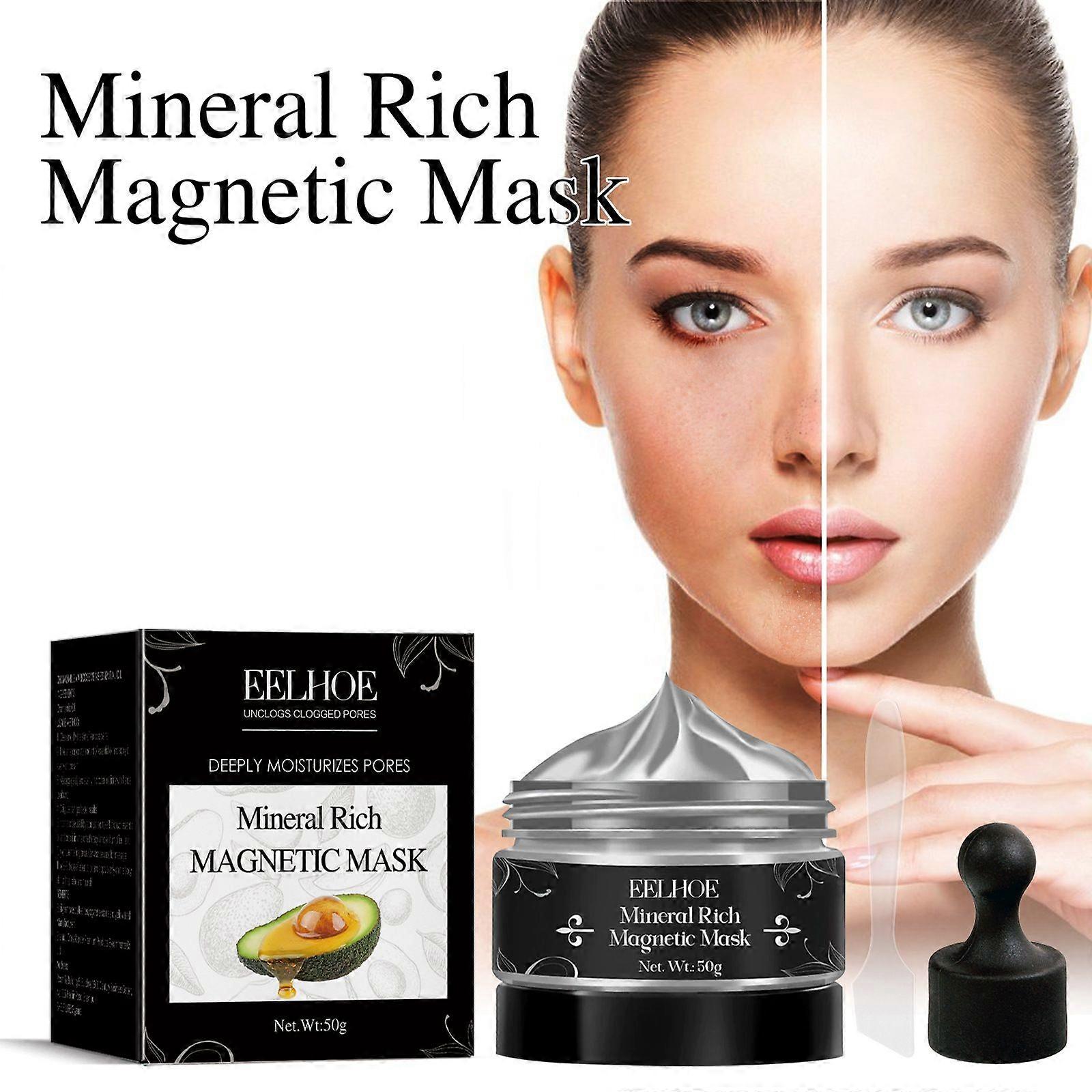 50g Magnetic Mud Mask Avocado Clay Blend with Magnet Tool for Clean Finish
