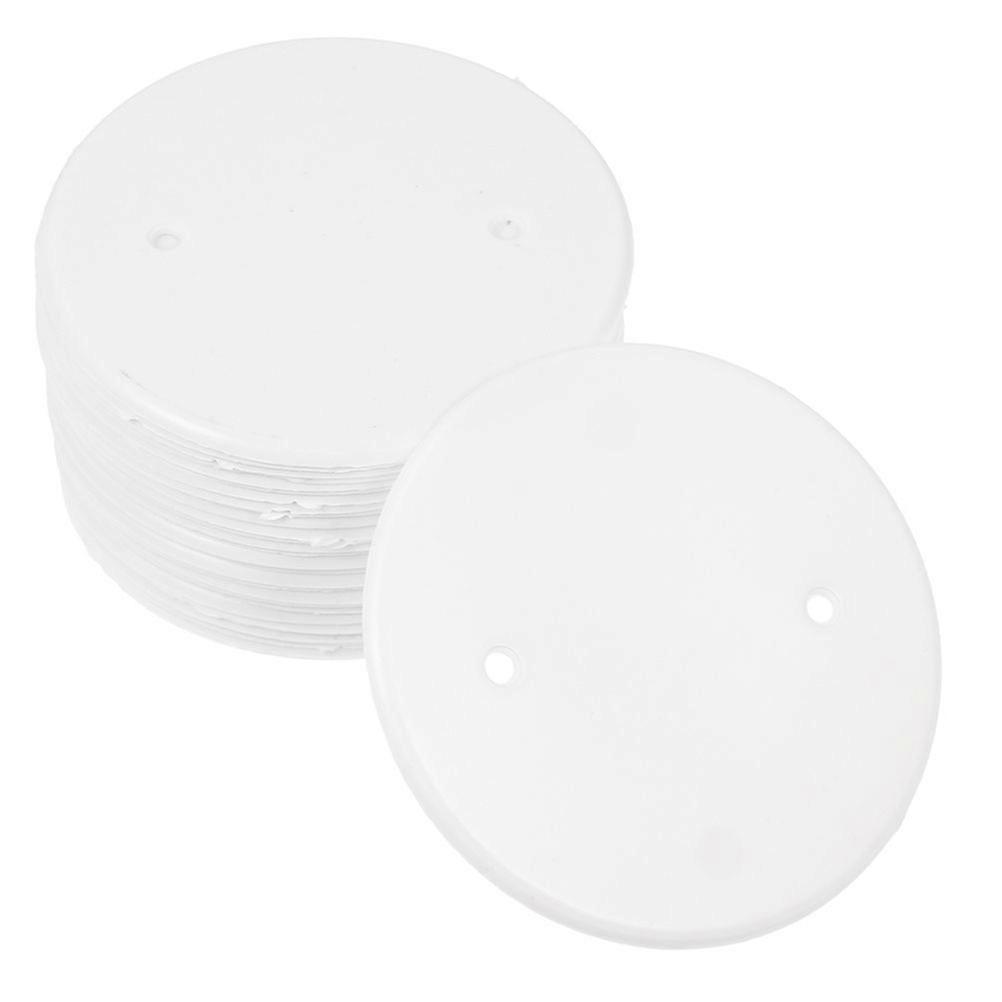 50pcs White Ceiling Blank-up Cover Flat Round Blank Plate Octagon Box Electrical Box Cover Plates In Ceilings Or Walls For Oversize Box Openings Or D