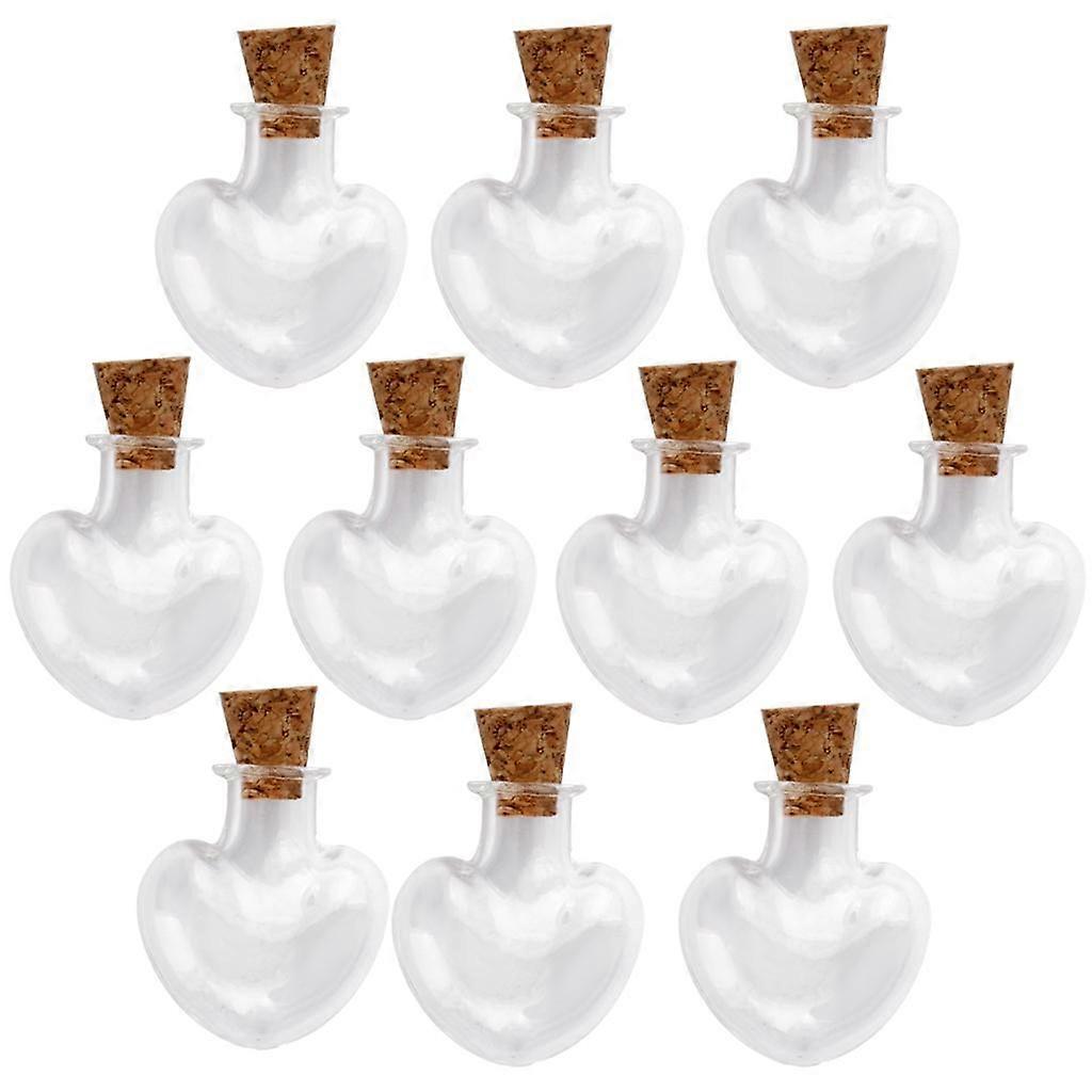 10pcs Mini Unique Shape Glass Bottles Message Treasure Charm Pendant Kit Makes
