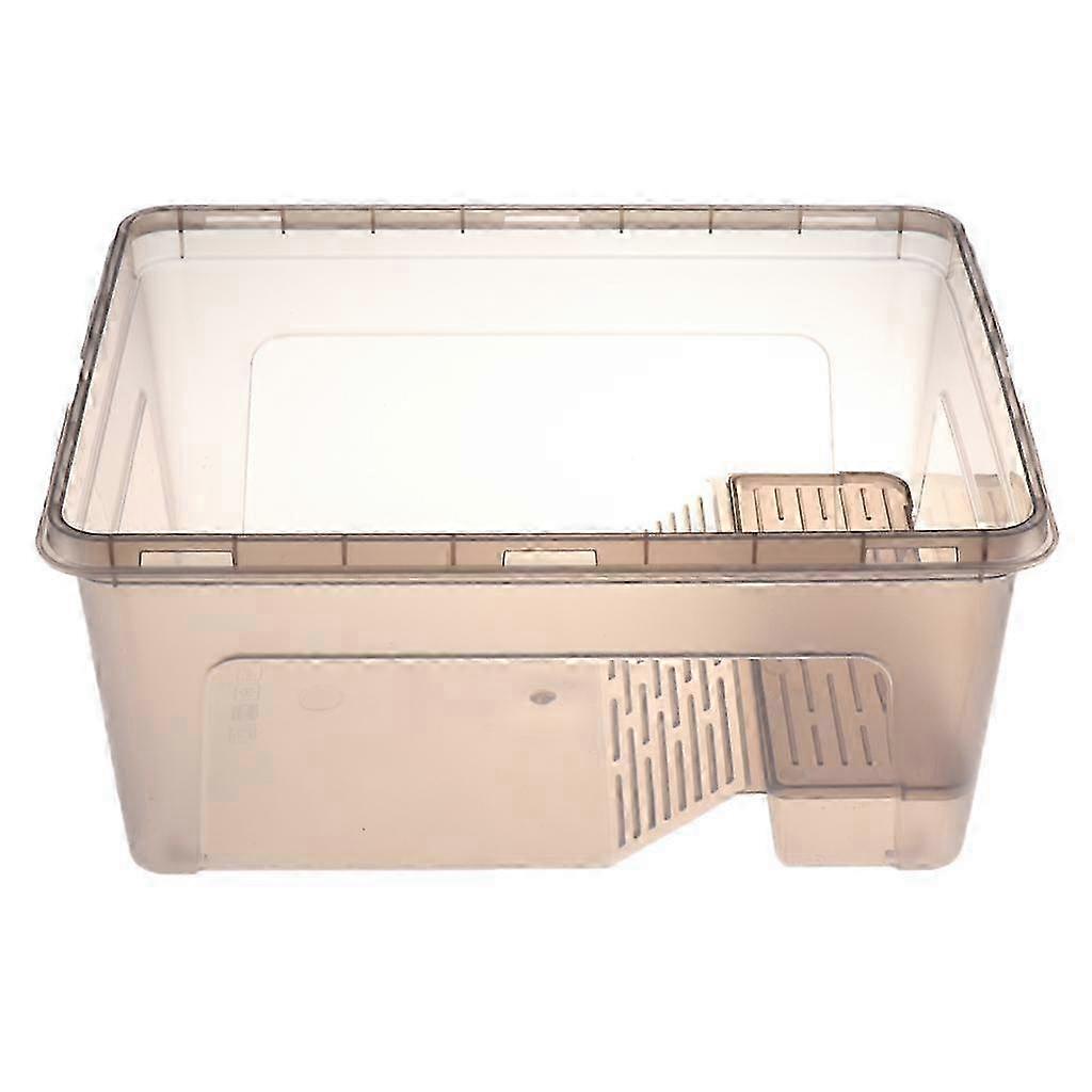 Reptile & Turtle Habitat Tank with Ramp Platform, Terrarium Aquarium Enclosure