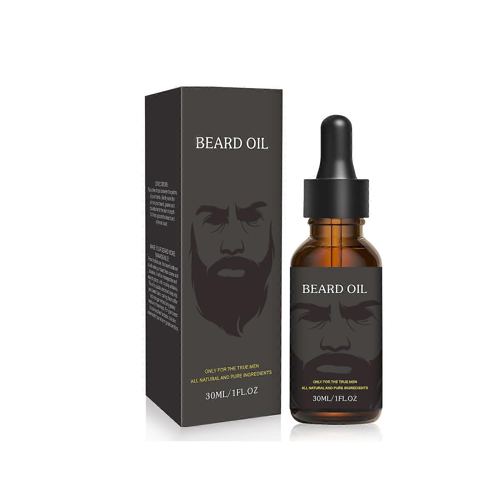 Men's Beard Oil Beard Conditioner Oil Multiple Natural Extracts Beard Softening And Conditioning Strengthening And Moisturizing Beard 30ml PUW11849