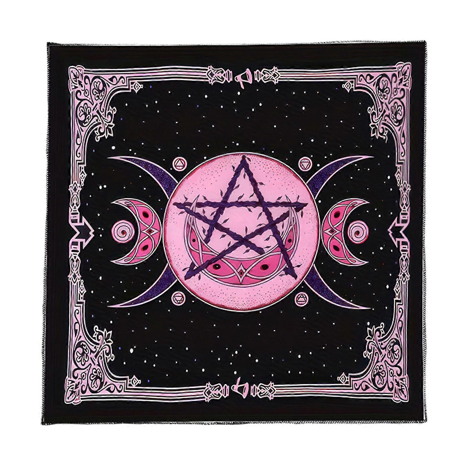 Divinations Nappe Star Lune Motif Astrologie Tarots Carte Nappe Autels Nappe Divinations Accessoire de Jeu de Société 75x75cm