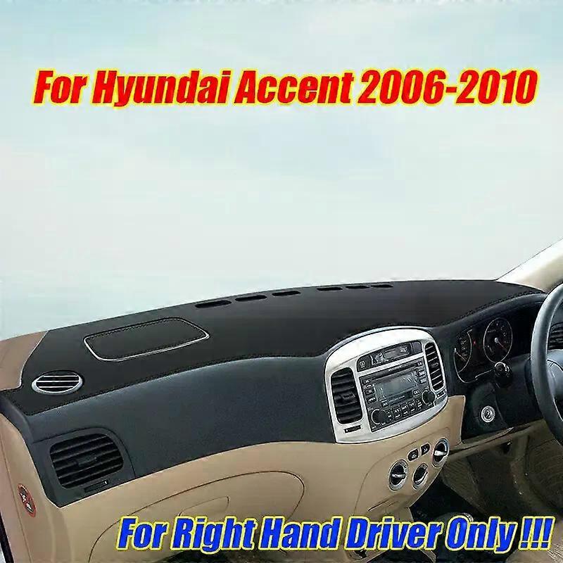 RHD Leder Armaturenbrett Abdeckung Dash Protector Pad Matte Für Hyundai Accent 2006-2010