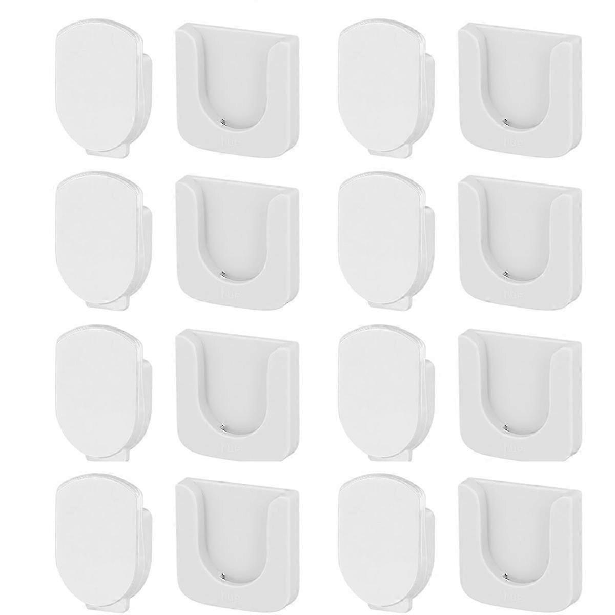 8Pcs Magnetic Remote Control Holder,Self-Adhesive White Remote Holder