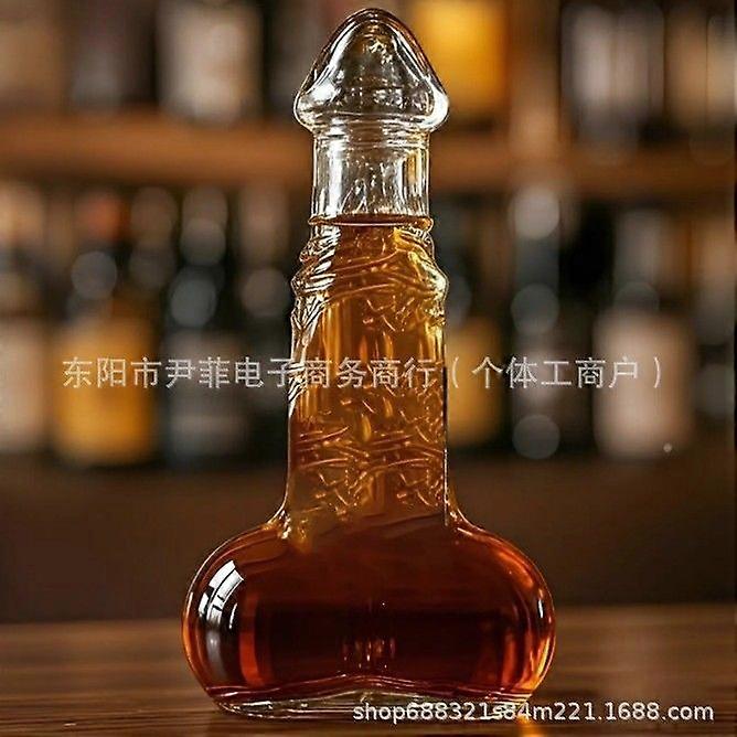 Pineapple House Whiskey Bottle, Sexy Clear Glasses for Wine Beer Cocktail Whiskey Clear Glass for Bar Decoration 350ML