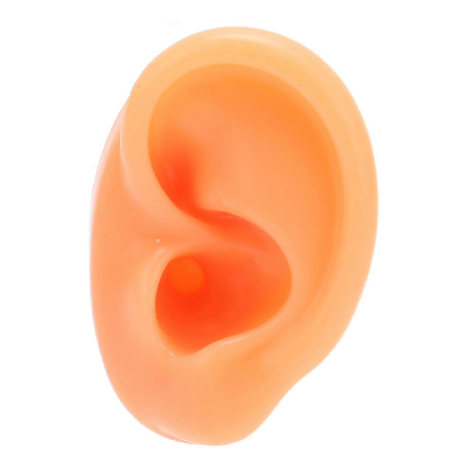 Silicone Ear Soft Flexible Right Reusable Human Model for Ear Piercing Training Earrings Display
