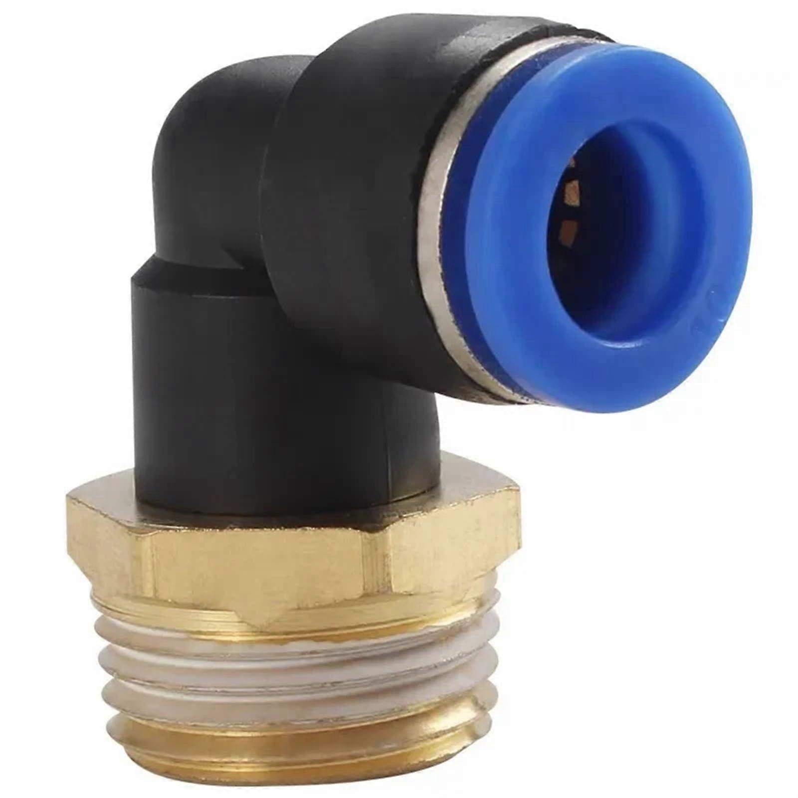 50PCS Pneumatic Air Connector (PL 4-12mm, Thread 1/8"-1/2", Elbow Type)