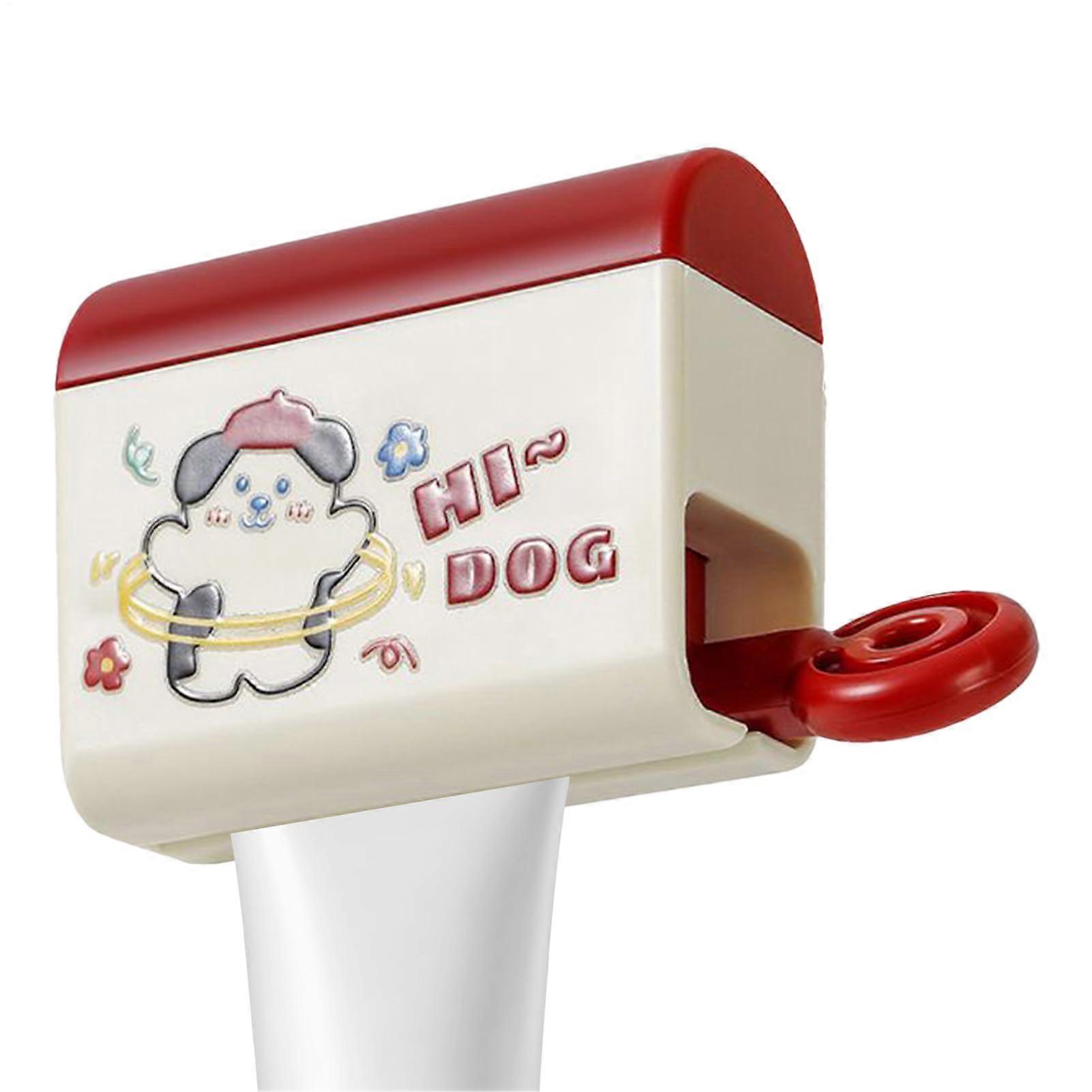 Toothpaste tube emptier Toothpaste roll squeezer, wallmounted manual tube press for bathroom household hotel and travel puppy style
