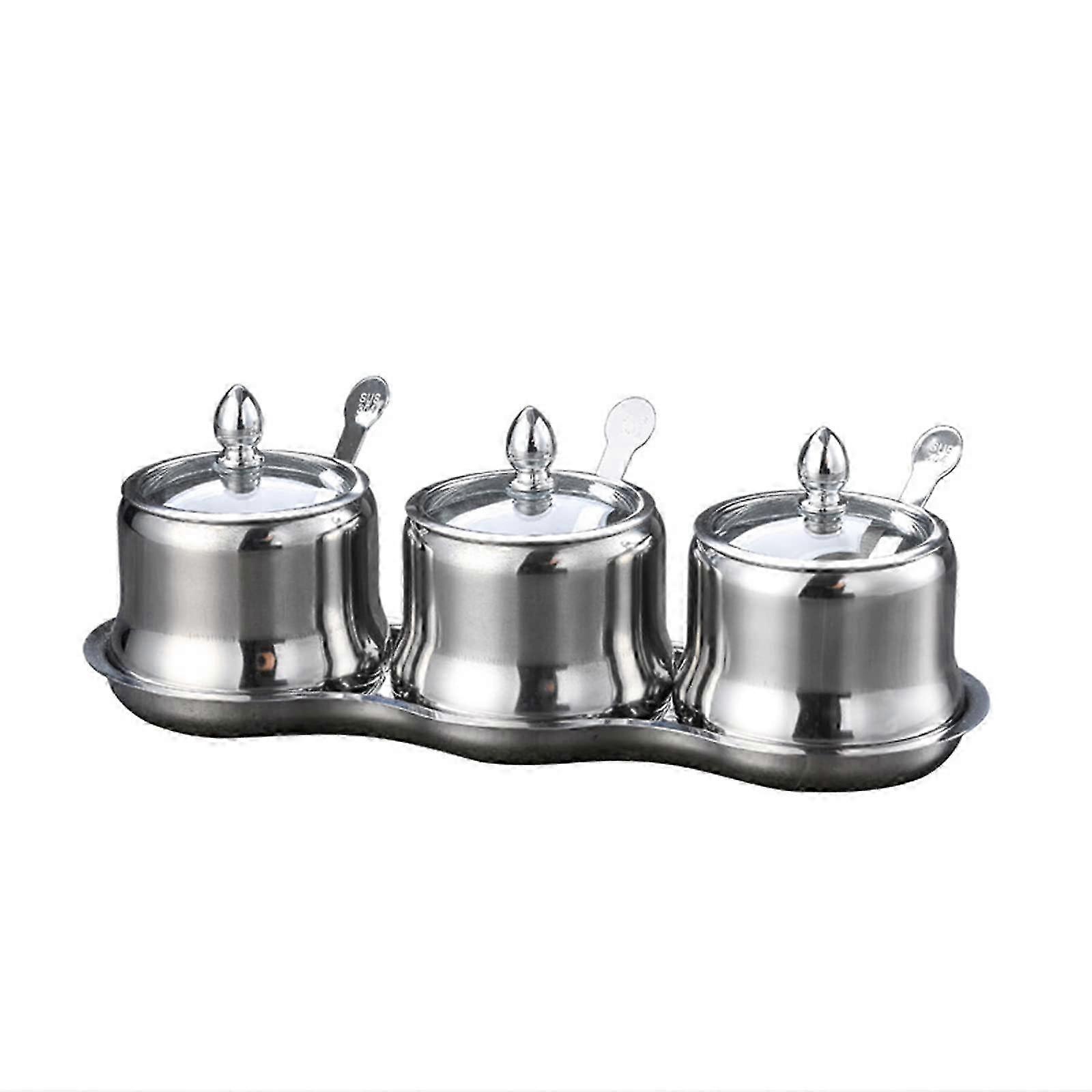 Stainless Steel Spice Jar Organizer for Kitchen Storage