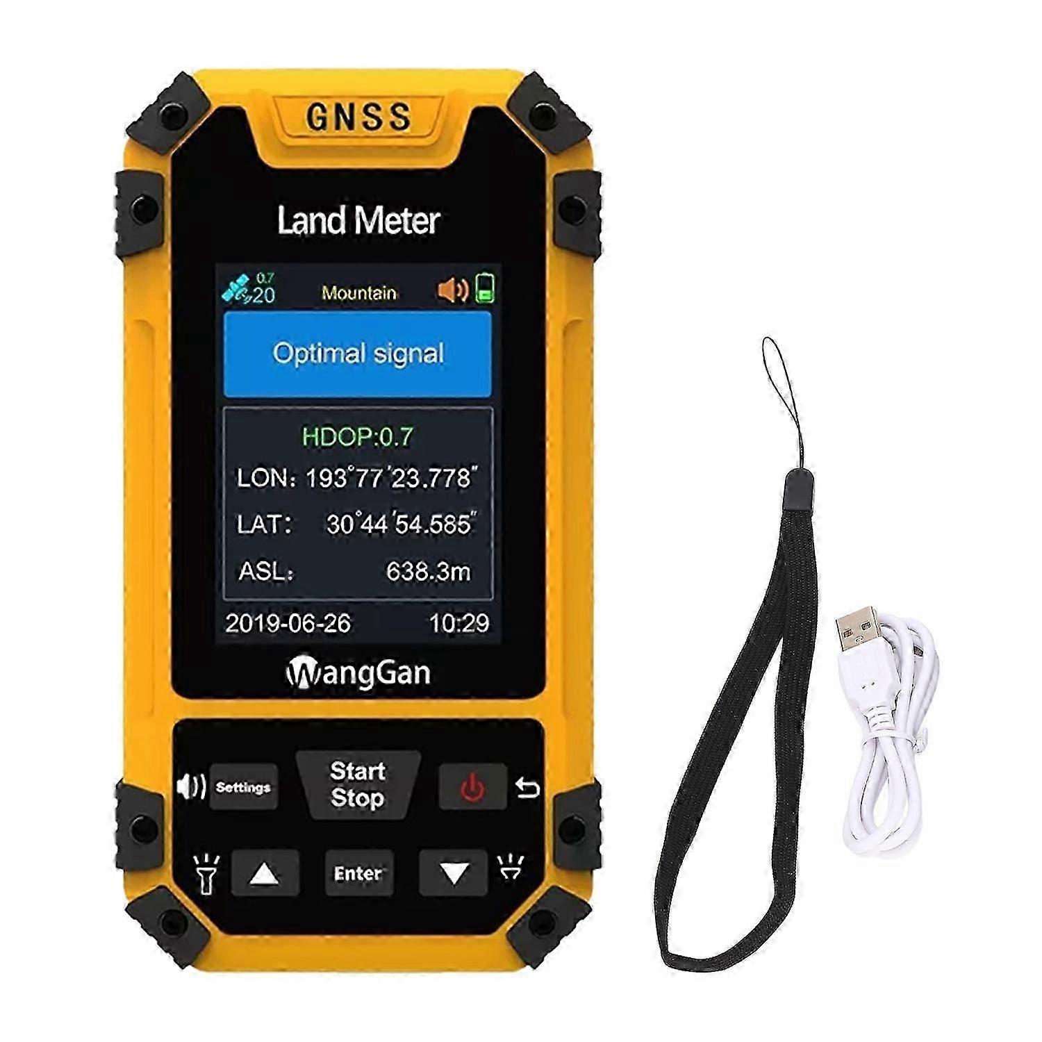 Handheld Land Area Meter 2.4in Color Display Data Output Voice Prompts GPS Land Survey Measuring Ins