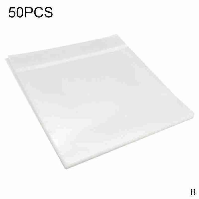 Self adhesive & 50 PCS LP vinyl record bag vinyl record outer bag protective cover thickened vinyl cover bag single disc