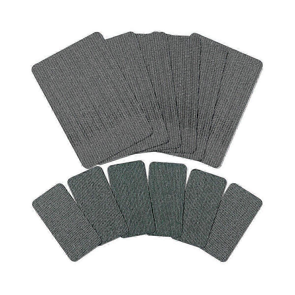 12pcs Swimming Pool Safety Cover Patches, 12x8in/4x8in Self-Adhesive Repair Kit for Pool Covers, Suitable for Various Brands