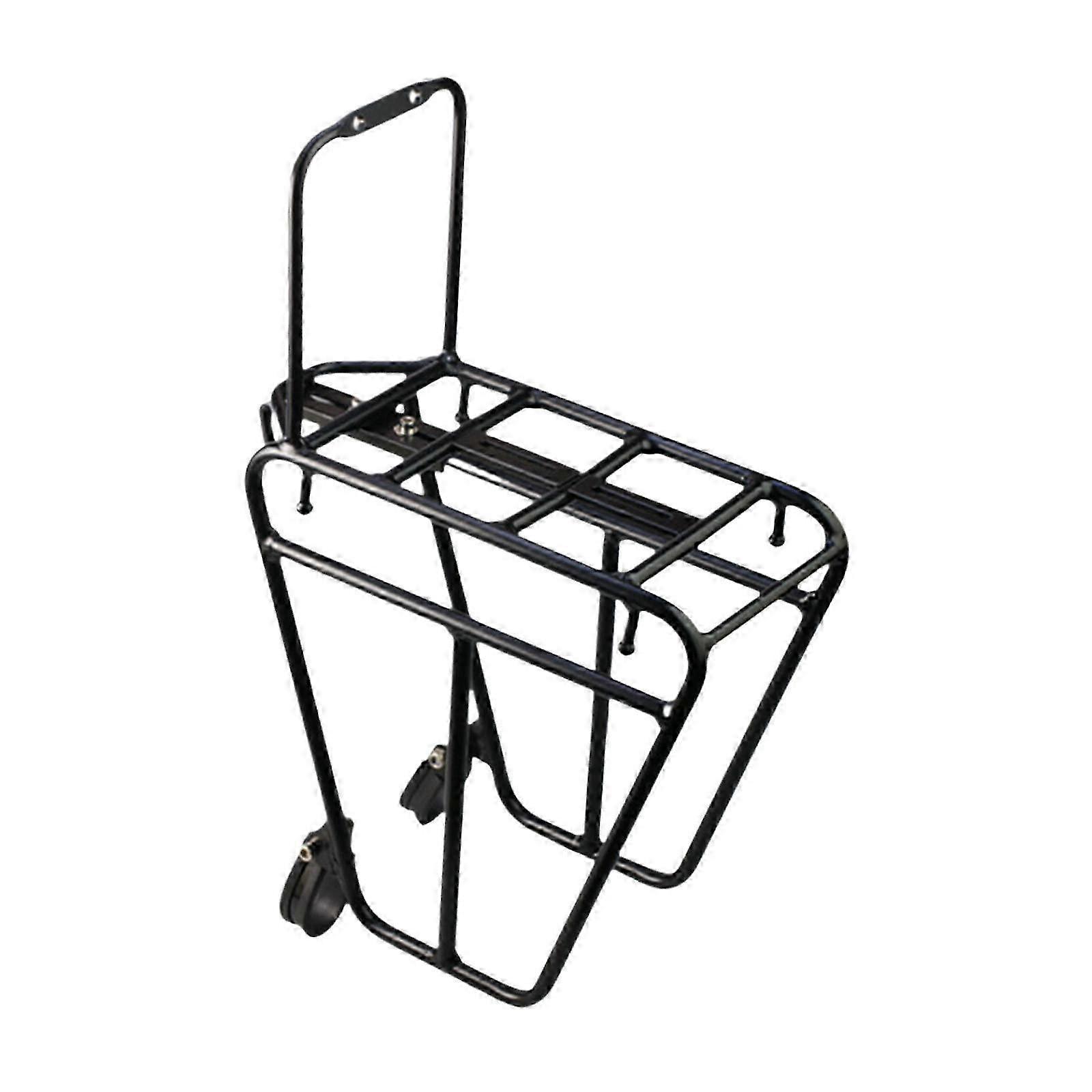 Metal Luggage Carrier Rack for Bikes with Front Attachment, Supports Up to 25kg Maximum Load Capacity