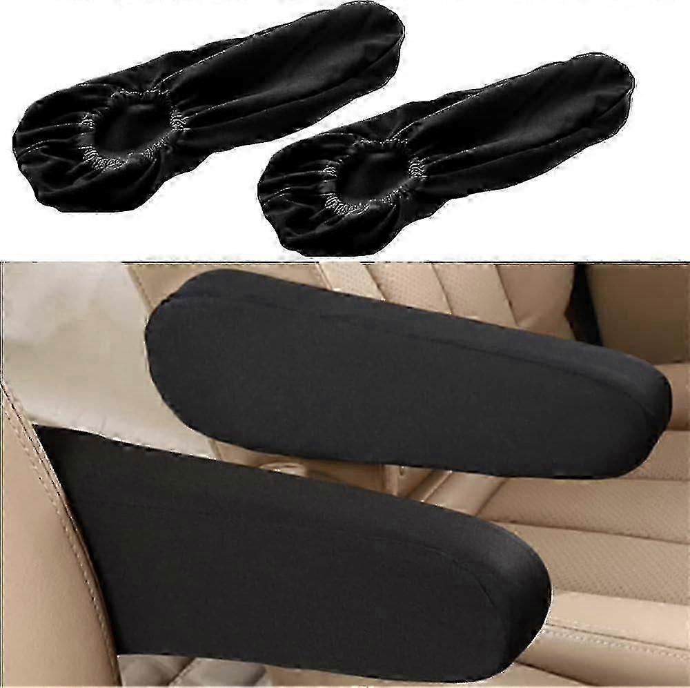 2 Pcs Universal Fabric Car Front Seat Armrest Covers, Protectors Replacement