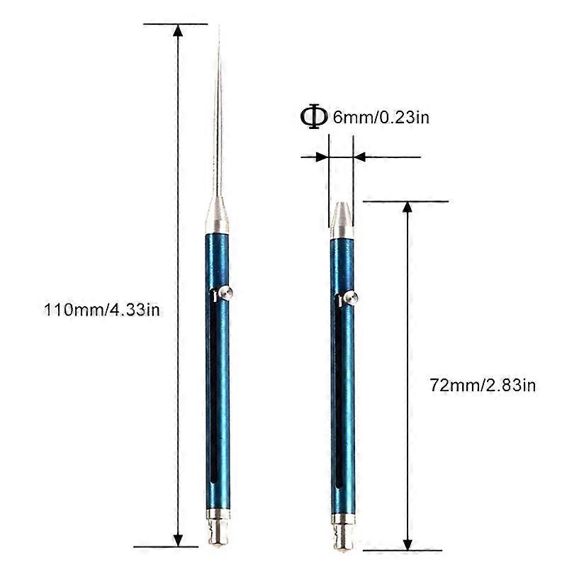 1Pc Edc Titanium Alloy Push-Pull Toothpick Portable Camping Survival Tool