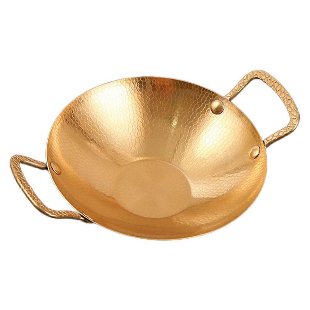Lightweight Stainless Steel Double Handle Cooking Pot for Household and Camping – Hammered Texture for Even Heat Distribution, Safe Smooth Design for