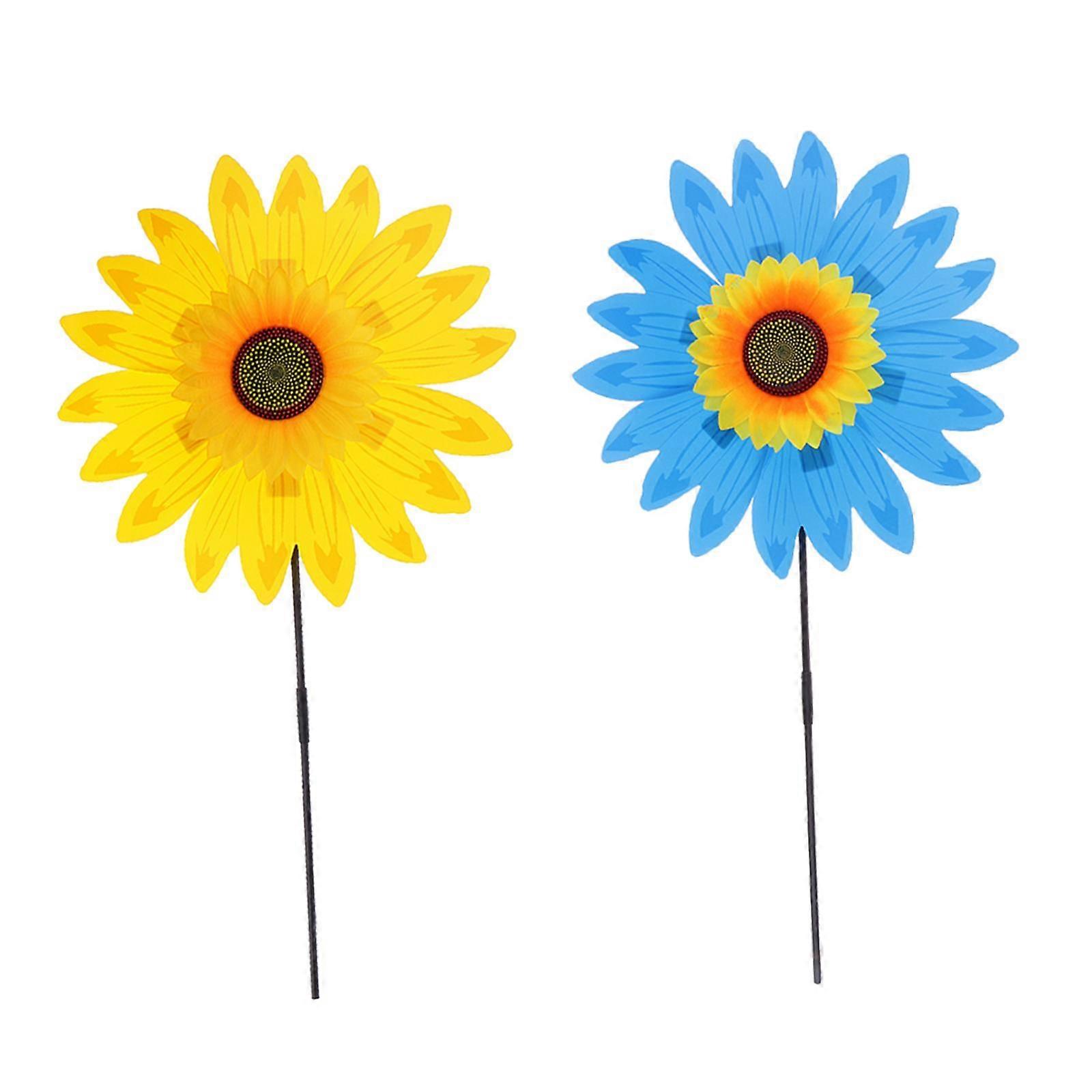 2PCS Creative Windmill Outside Decoration Toys Whimsical