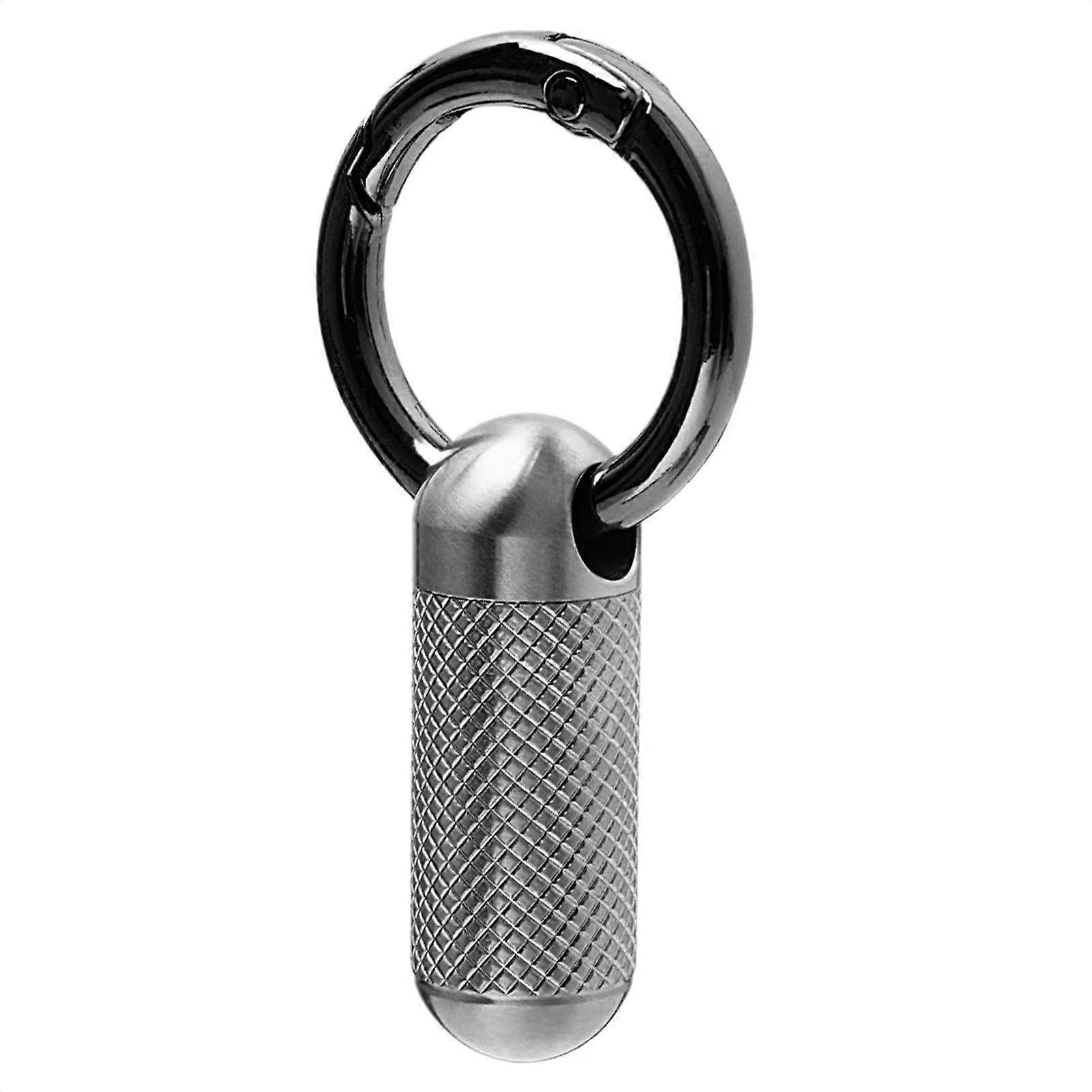 Titanium Key Ring Pill Container, Tiny Pill Box for Outdoor Use