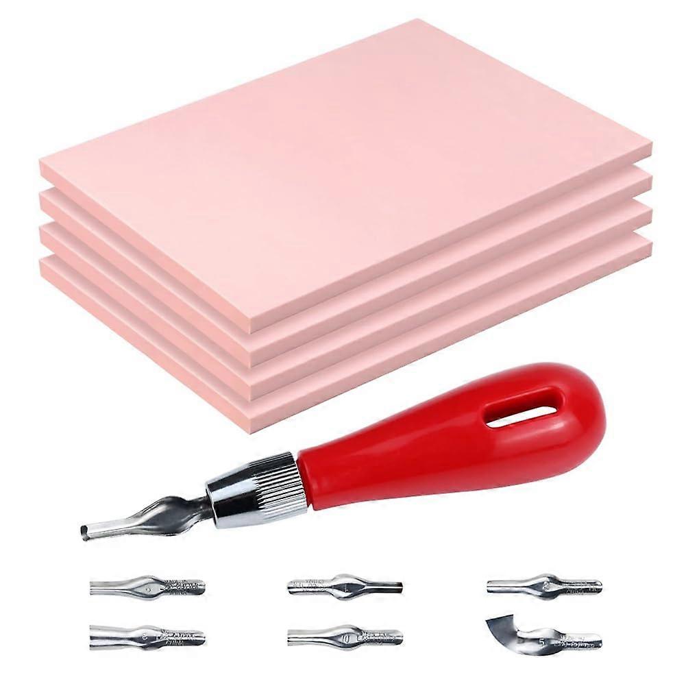 4part printing tool with cutting tool for printing, printing and stamping of handicrafts made of soft rubber