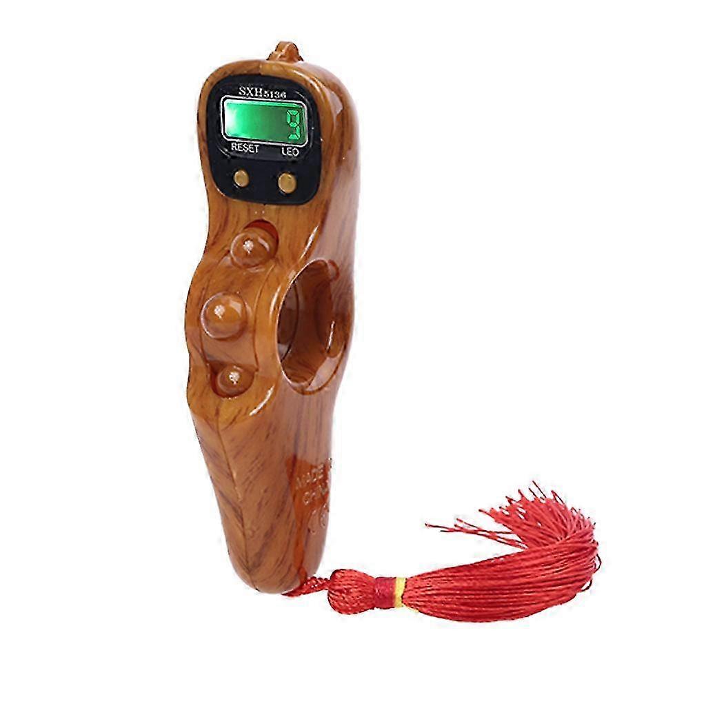 Finger Counter Hand Tally Counter Counting with Ring LED Electronic Handheld Counters Manual for Golf Goods Counting Lap Red