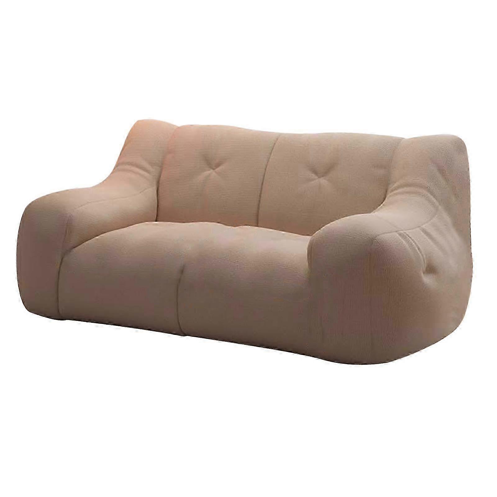 Beige 2 Seat Bean Bag Sofa for Living Room Reading Home, 100cm Accent Sofa Ideal for Relaxation and Comfort