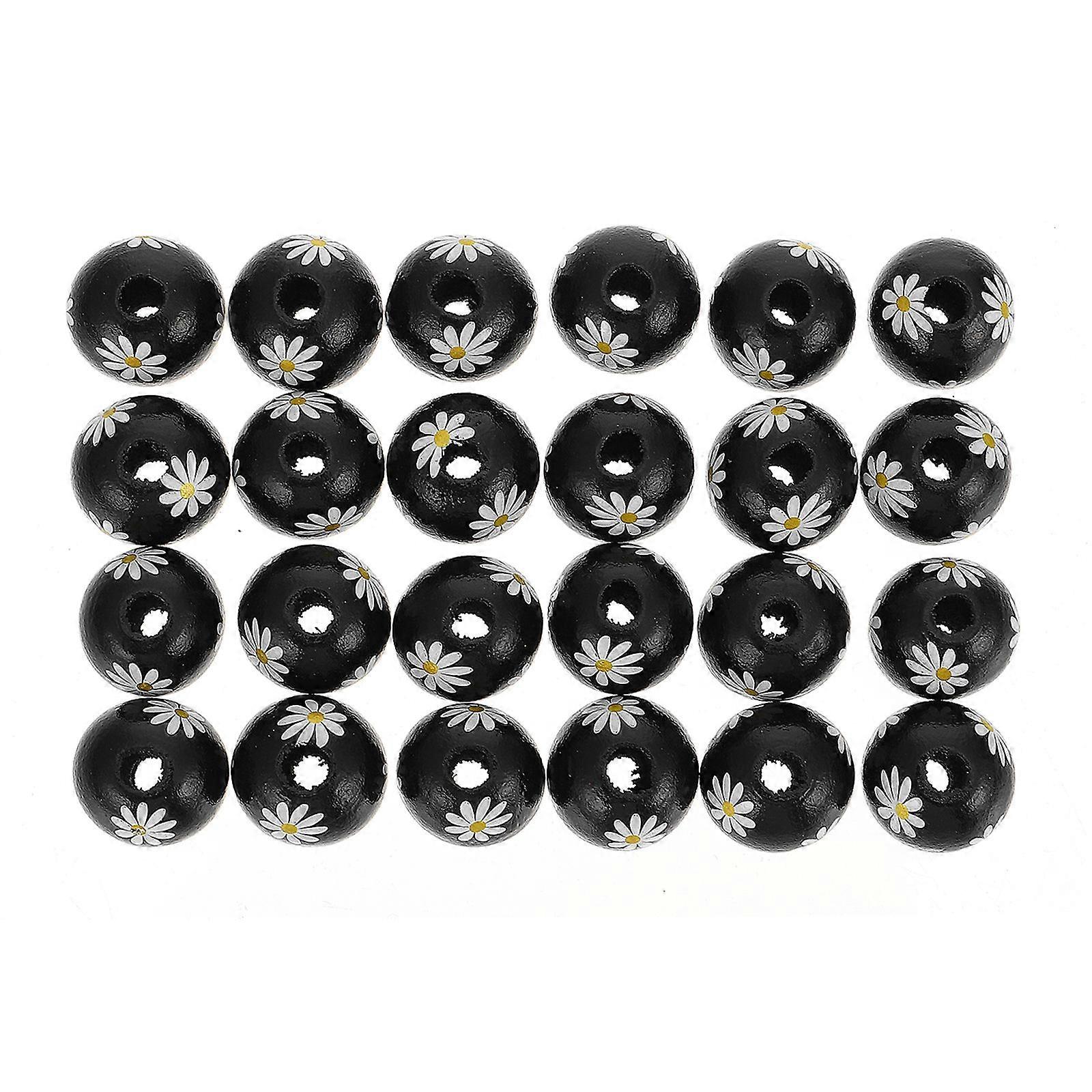 クラフトビーズジュエリーメーカーのための木製スペーサービーズクリスマスデー0.63x0.63x0.63インチ25個