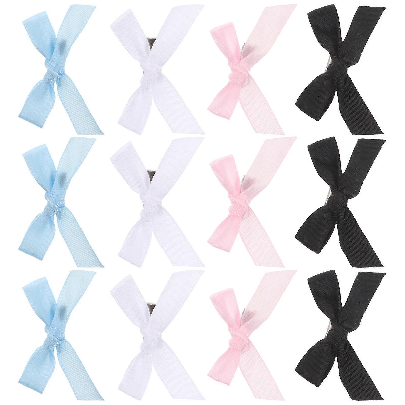 Funny Hair Clips Mini Bowknot Ribbon Barrettes for Women Girls Spring and Summer Assorted Color 4cm 40Pcs