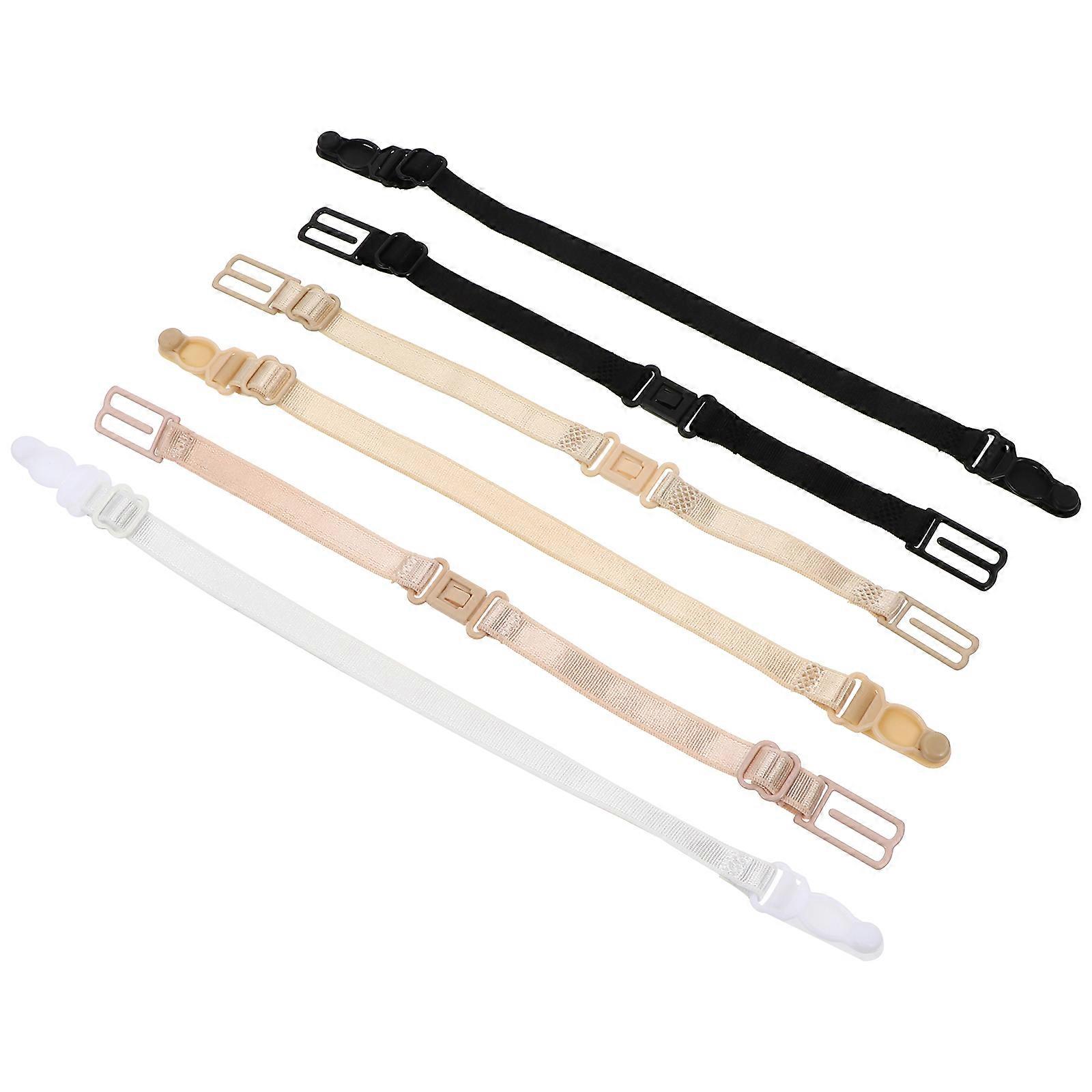 Adjustable Non Slip Strap Holders for Underwear, Sports & Summer Wear Multi Color Elastic Slip Buckles to Prevent Strap Slipping (6pcs)