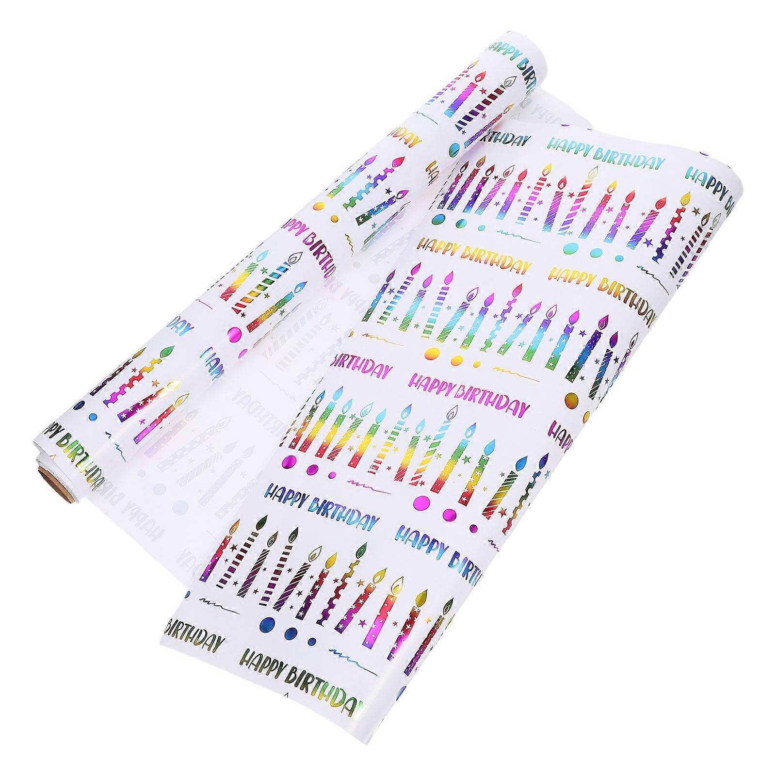 Birthday Decoration Vibrant Colors Coated Paper For Kids Party 1 Roll