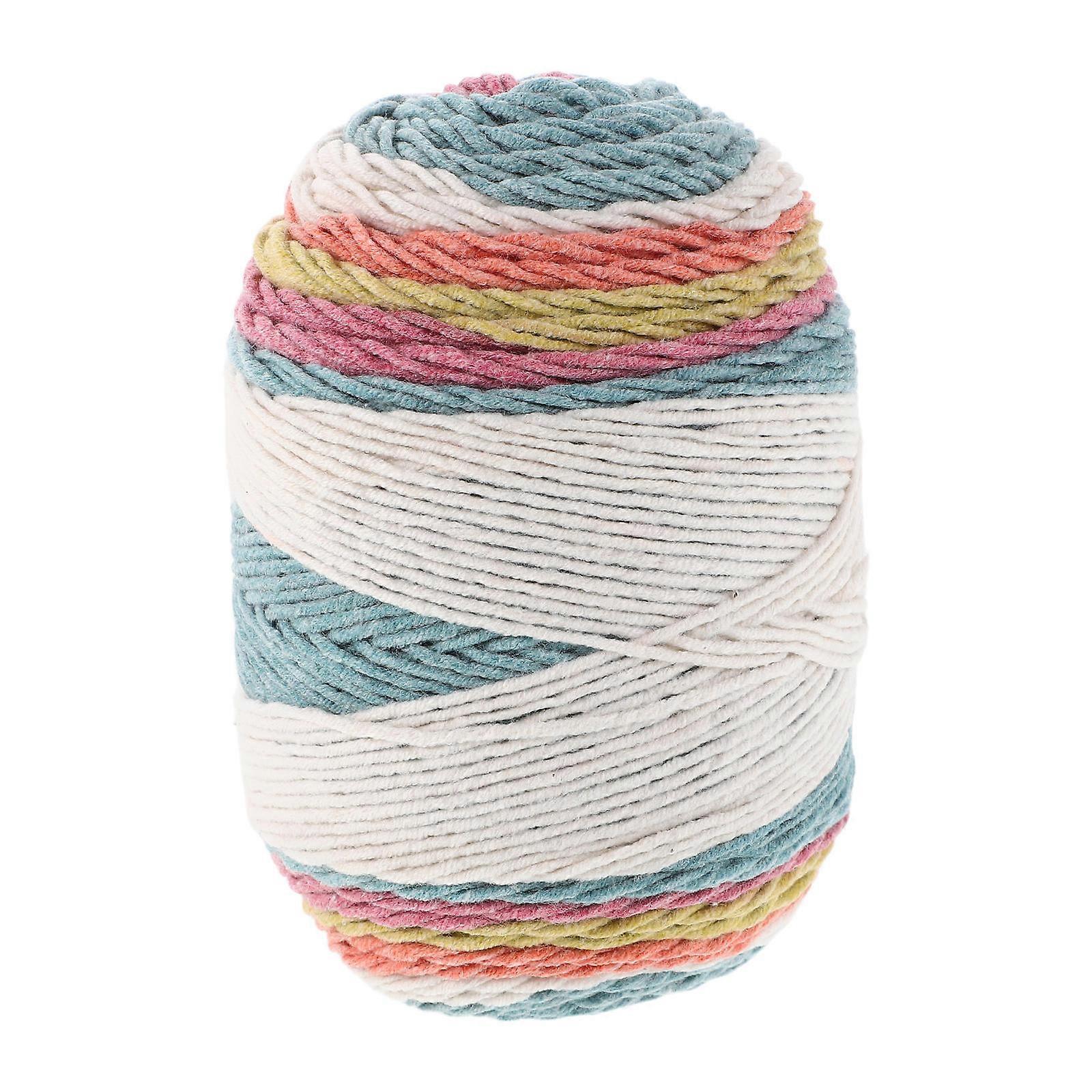 Soft Crochet Yarn Diy Hand Knitting Rainbow Thread Craft Supply For Home Decor Beginners 1 Roll