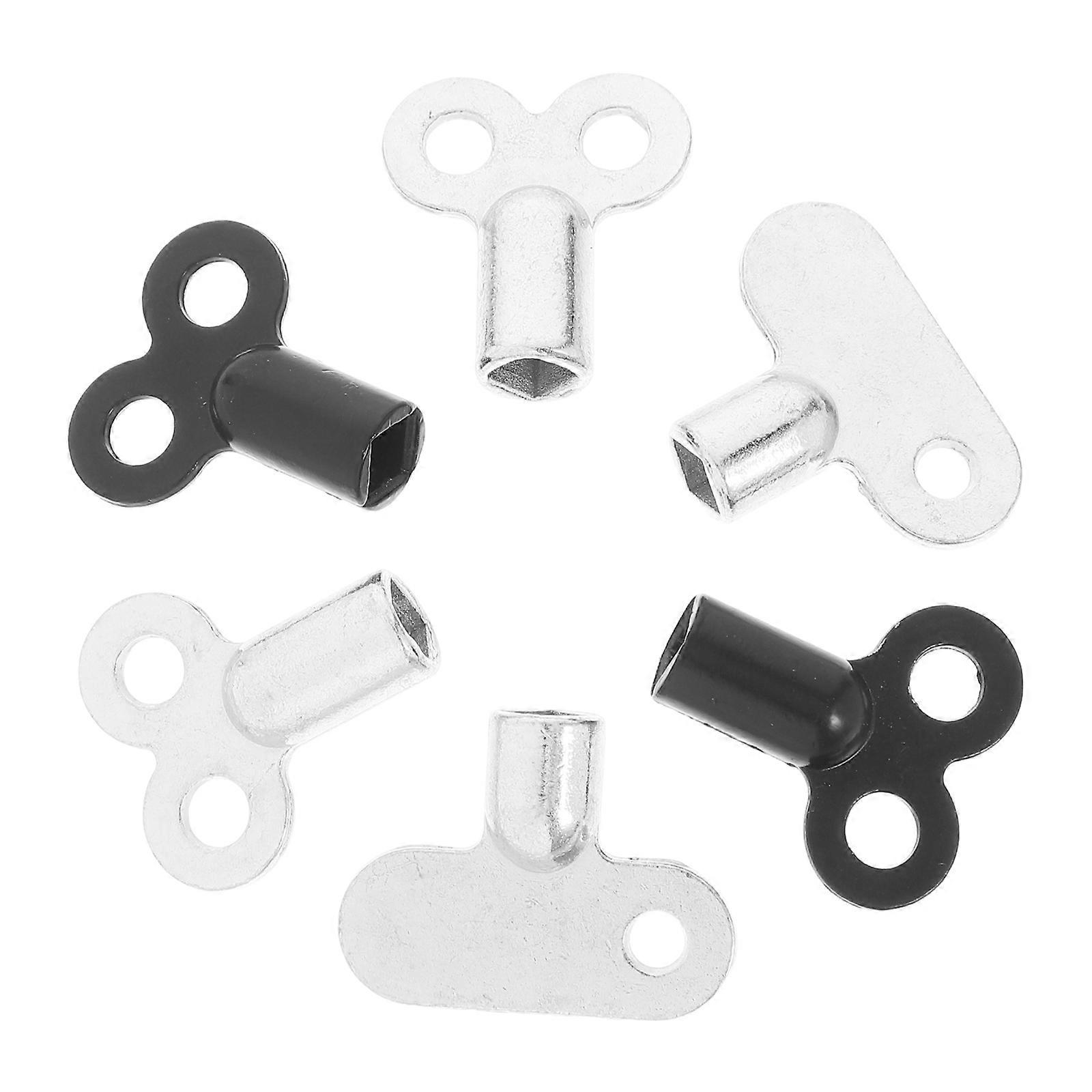 Radiator Vent Key Bleeding Radiator Key For Valve Adjusting Maintenance Zinc Alloy 6Pcs