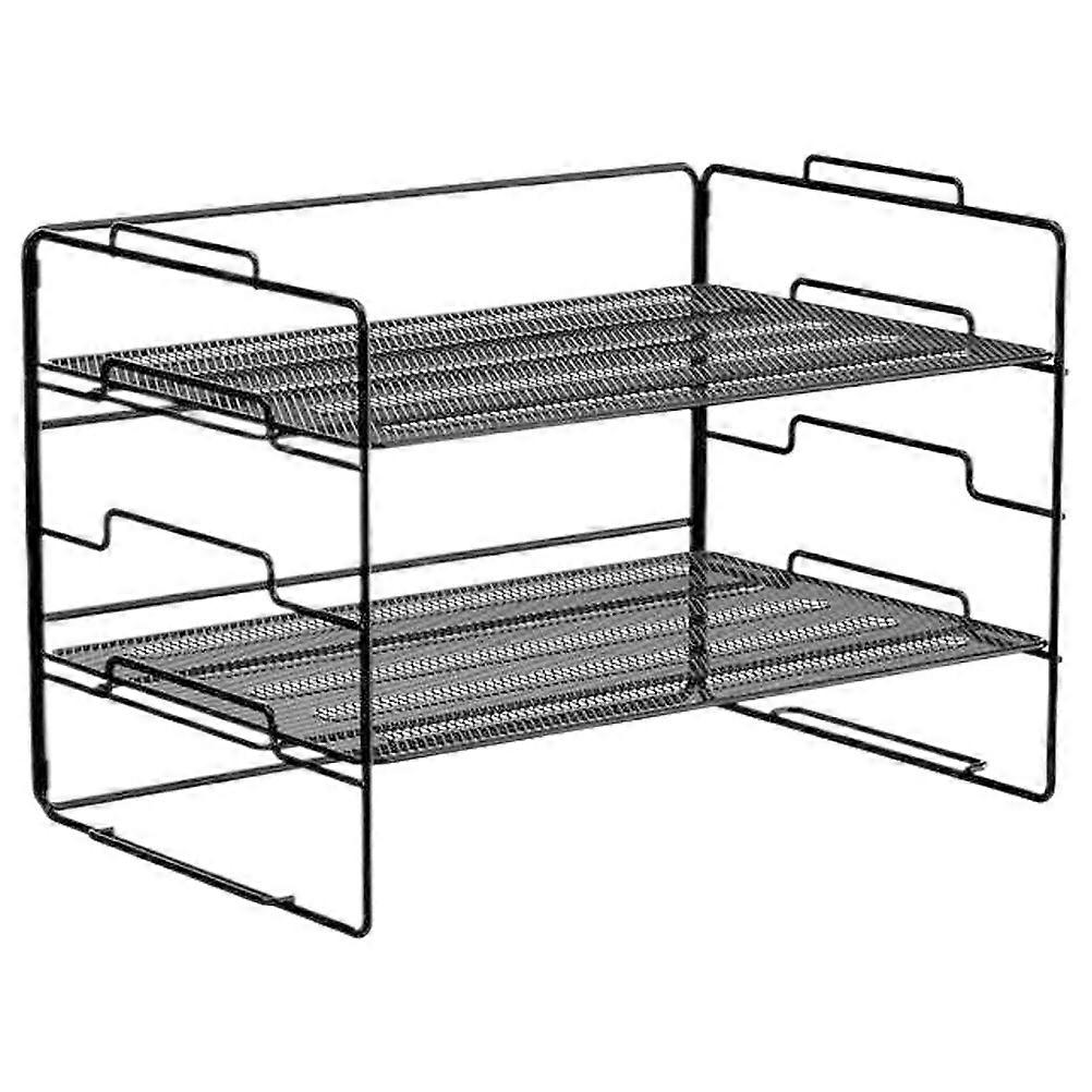 Document Organizer Desktop File Folder Organizer Black 32.00X25.00X23.50CM Desk Organization 1Pack
