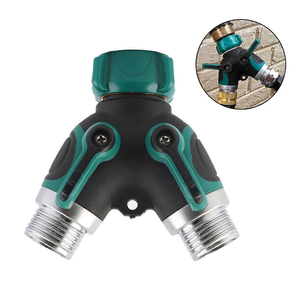Heavy Duty Hose Connector Dual Hose Splitter For Three-Way Pipe Distributor Indoor Appliances Us Standard Thread 1Set