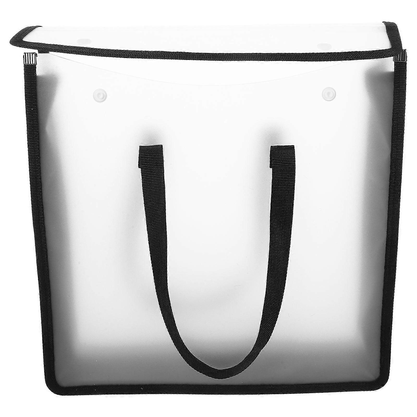 Document Bag Important Contract Storage File Organizer Bag Office Use Black 1Pack