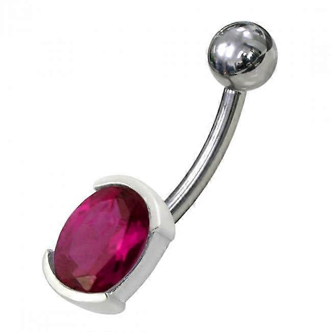 Fancy Jewelled Non Moving Curved Belly Ring